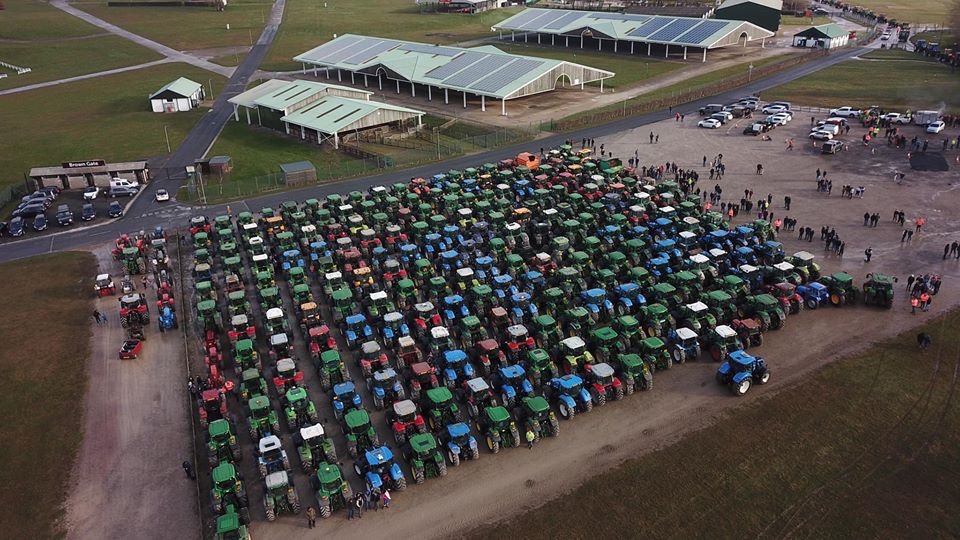 Knaresborough tractor run 2020 GYS car park - permission Barker Farming